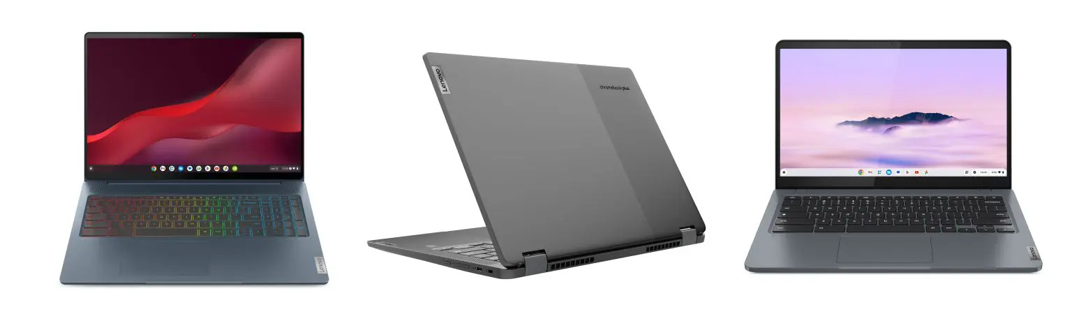 Оновлена лінійка Lenovo IdeaPad Chromebook Plus поповнена трьома ноутбуками